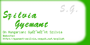 szilvia gyemant business card